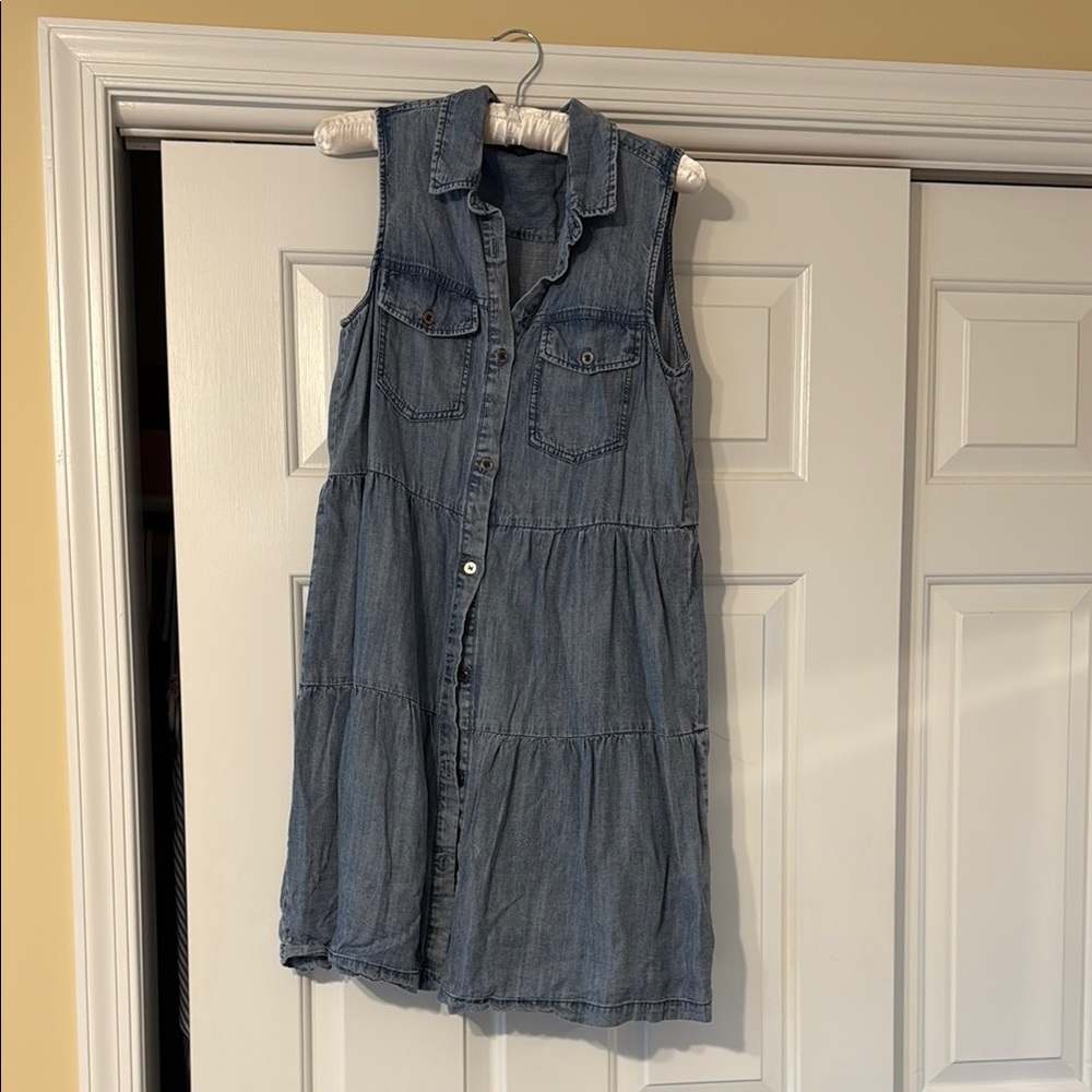 Aqua Denim Mini Dress